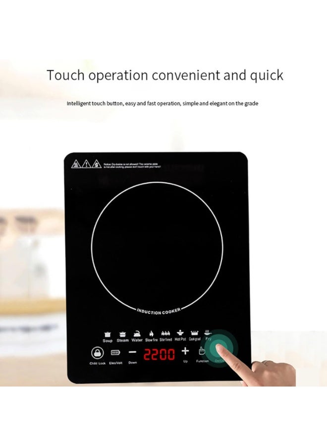 الحلم موقد حث كهربائي محمول 2200 واط، سطح طهي بلمس مع 8 برامج مسبقة، موقد حث مدمج للاستخدام المنزلي والفنادق والمطاعم والكرفانات والاستخدام الخارجي - Image 5